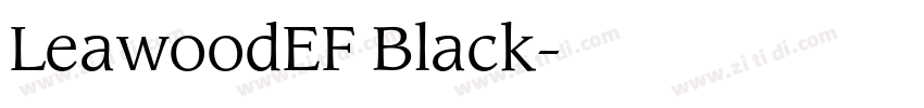 LeawoodEF Black字体转换